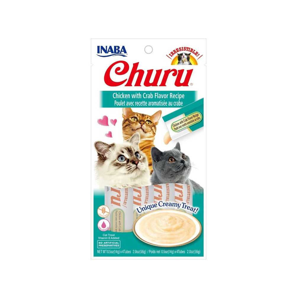 Churu Puré Receta de Pollo con Cangrejo para Gatos